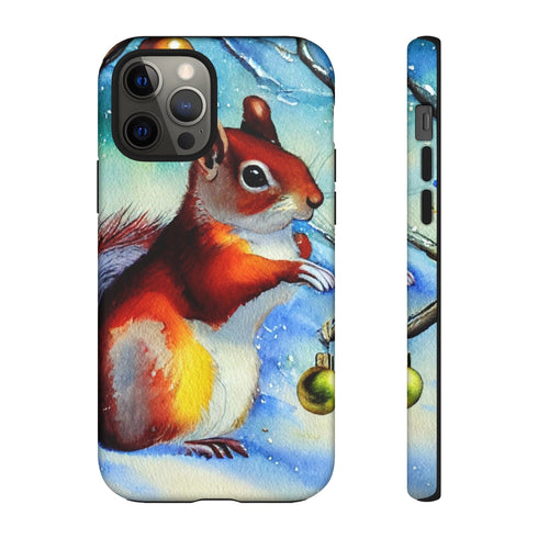 A Squirrel Decorates the Forest for Christmas - Impact Resistant Phone Case iPhone 12 Pro Matte